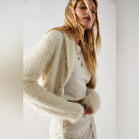 𝓯𝓹 Free People ~ Mina Cardi in Champagne - Picture 11 of 15
